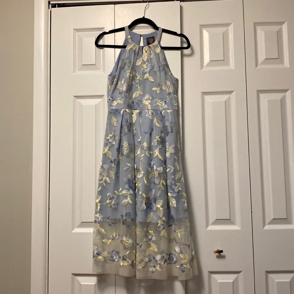 Vince Camuto 2P Blue Dress with Embroidery